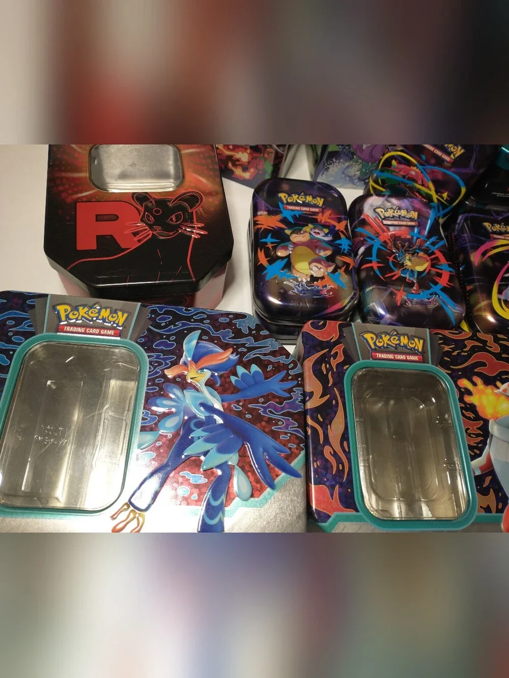 Pokemon TCG Card Poke Tins, Lot of 20, Various Styles Sizes Empty, No Cards